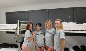 Tempting teenage amateurs make some group lesbian action