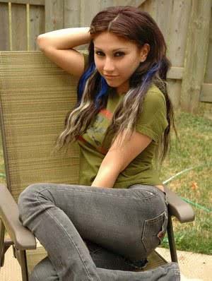 Sweet petite amateur Angel flaunting her perky small tits in the backyard