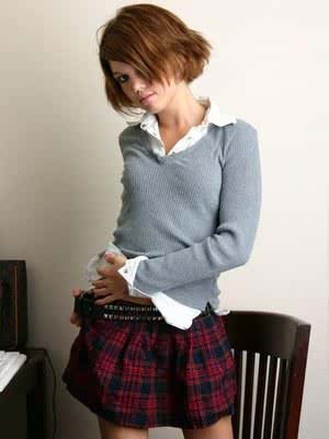 Amateur schoolgirl Diddylicious flashes naughty panty upskirt  sheds uniform