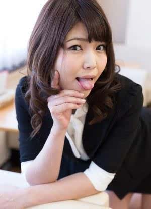 Cute Japanese teen schoolgirl in uniform licks cock in arousing POV blowjob