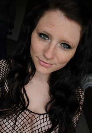 Freckle faced teenager Freckles 18 taking selfies in see thru mesh dress